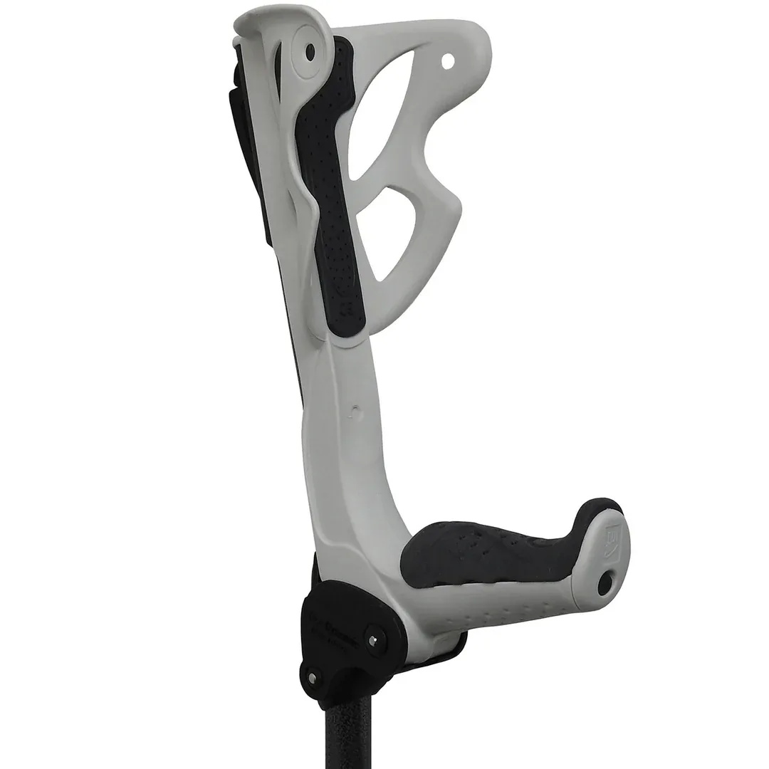 Fdi ergodynamic shock absorbing crutches single black white 2