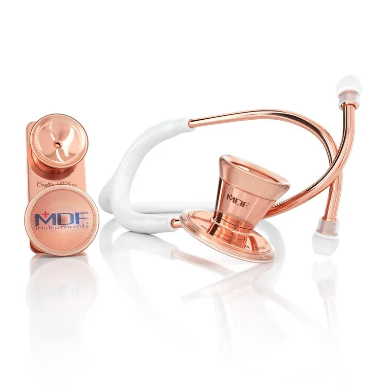 797 DDRG29 Stethoscope Pro Cardial Core Rose Gold Edition with White Tubing