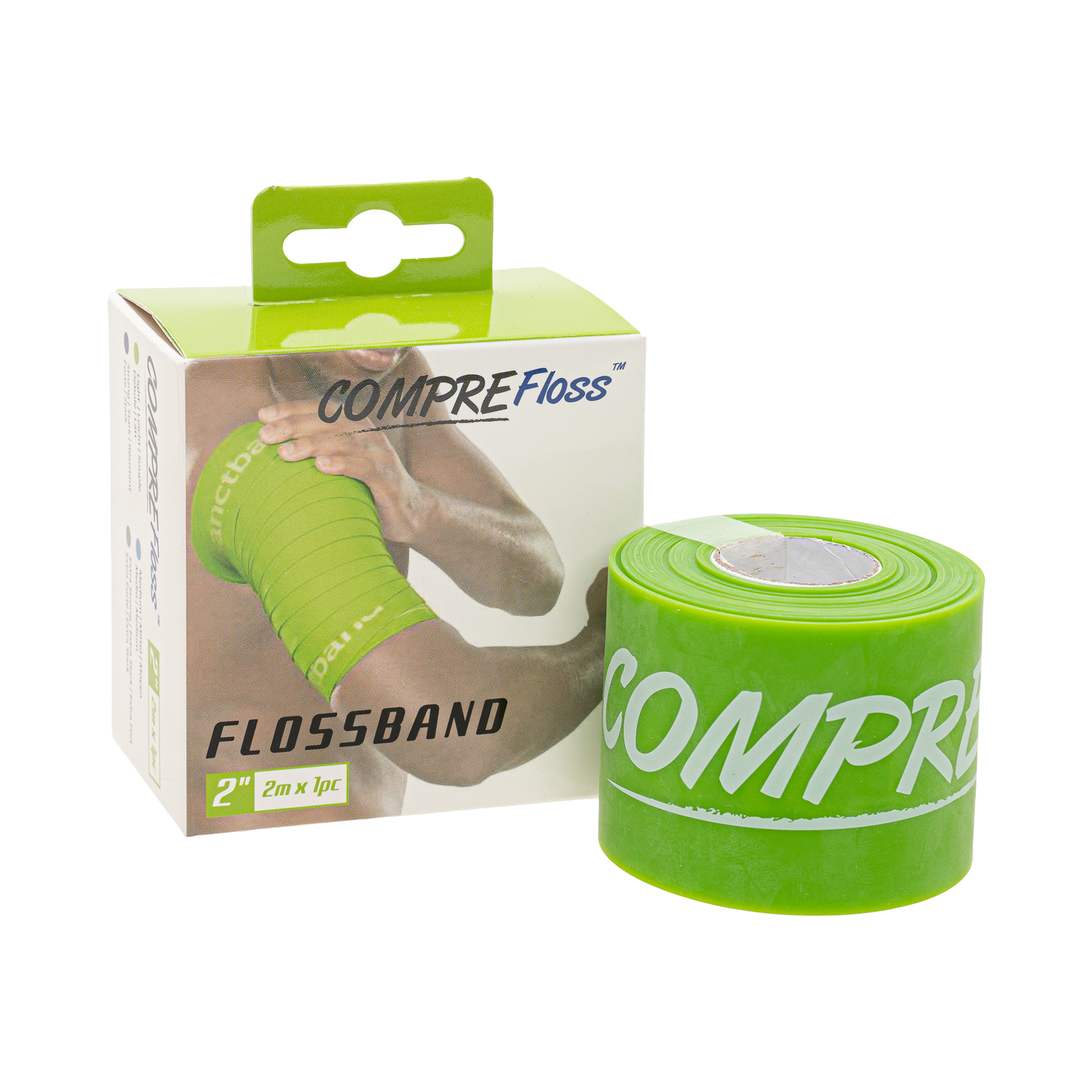 COMPRE Floss 2 inch width 2 0m length Limegreen IMG 1