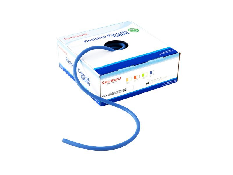 Resistive exercise tubing dispenser blue 800x600