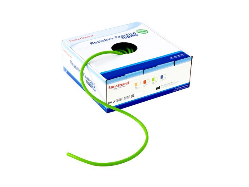 Resistive exercise tubing dispenser green 800x600