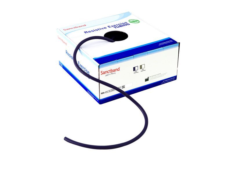 Resistive exercise tubing dispenser plum 800x600